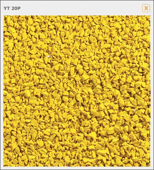 Image of Yellow rubber mulch